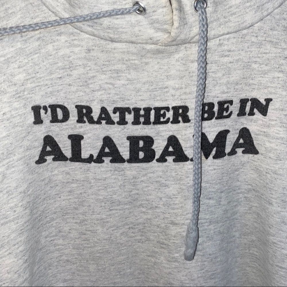 I’d Rather Be In Alabama Grey Hoodie - Picture 4 of 4